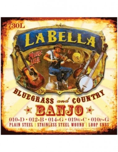 Juego Banjo 5 Cuerdas La Bella 730-L