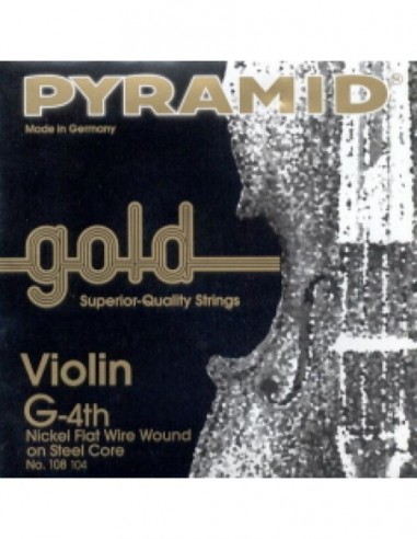 Cuerda 4ª Pyramid Gold Violín 4/4 108104