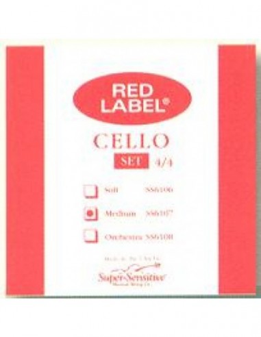 Juego Cello Super-Sensitive Red Label...