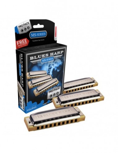 Propack 3 Armónicas Hohner Blues Harp...