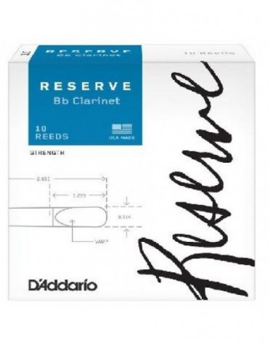 Caja 10 Cañas Clarinete Rico Reserve 2½