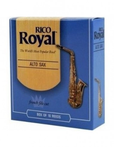 Caja 10 Cañas Saxo Alto Rico Royal 1½