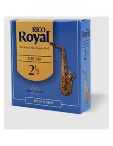 Caja 10 Cañas Saxo Alto Rico Royal 2½