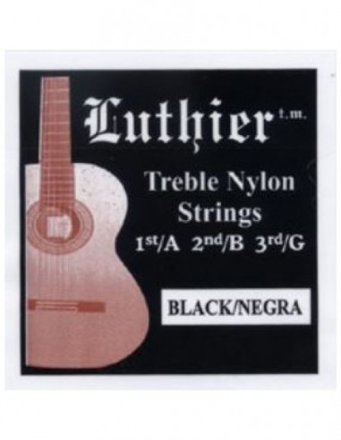 Juego Cuerdas Primas Negras Luthier...
