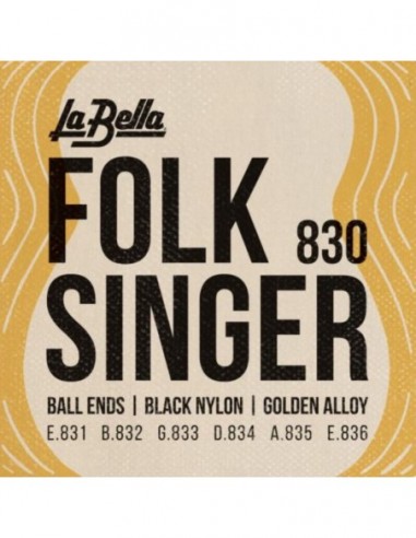 Juego La Bella Folksinger Black Nylon...